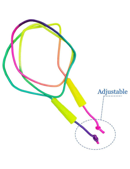 Juego de 10 cuerdas de saltar Baaxxango 2.18m nylon multicolor