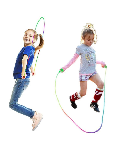 Juego de 10 cuerdas de saltar Baaxxango 2.18m nylon multicolor