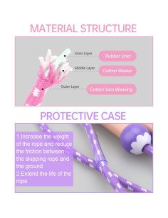 Cuerda de saltar ajustable Lorvain para niños - 2.6m 2