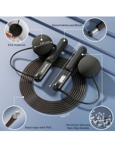 Cuerda de Salto Inteligente Zeceliko con Pantalla LED y Contador 2