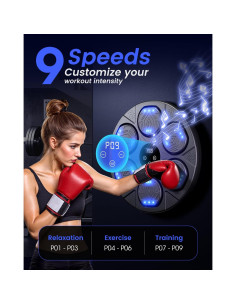 Máquina de Boxeo Musical EIRKMOAX con Bluetooth y Guantes 2