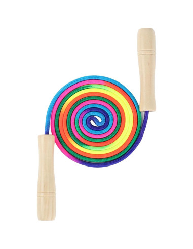 Cuerda de Saltar Ajustable ACEONE 2.6m para Niños Arcoíris