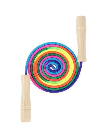 Cuerda de Saltar Ajustable ACEONE 2.6m para Niños Arcoíris Cuerda de Saltar Ajustable ACEONE 2.6m para Niños Arcoíris