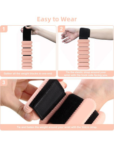 Pesas para Muñeca y Tobillo Zerood 0.45 kg Rosa Carne 2