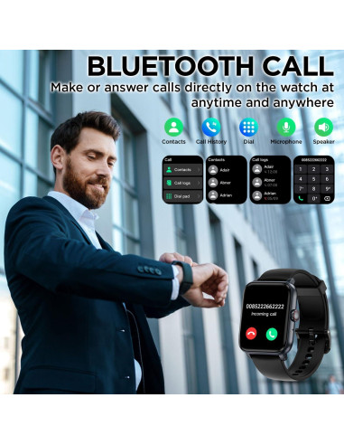 Reloj Inteligente BENIO GT 1 con Monitoreo de Salud y 100 Modos