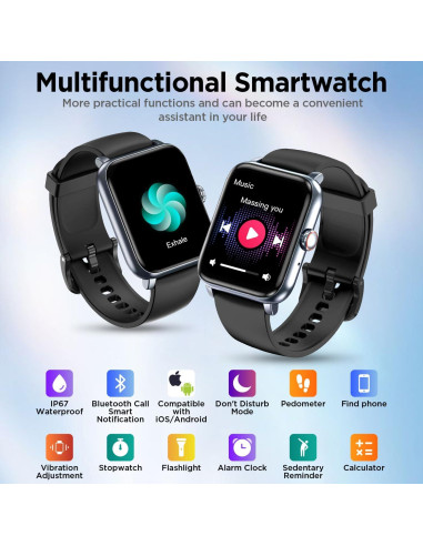Reloj Inteligente BENIO GT 1 con Monitoreo de Salud y 100 Modos