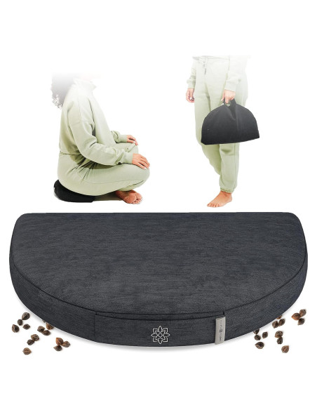 Cojín de Meditación Compacto Mindful Modern - Relleno de Cáscaras de Trigo Sarraceno