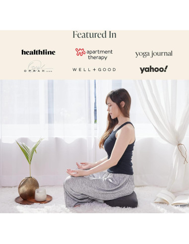 Cojín de Meditación Compacto Mindful Modern - Relleno de Cáscaras de Trigo Sarraceno