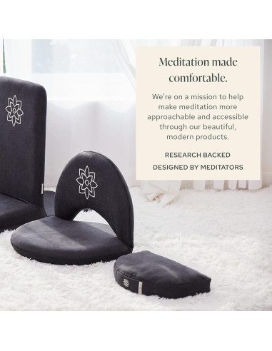 Cojín de Meditación Compacto Mindful Modern - Relleno de Cáscaras de Trigo Sarraceno