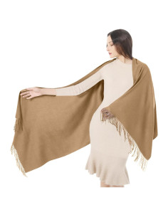 Bufanda Pashmina TwoYek para Mujeres 200x71 cm Color Camel