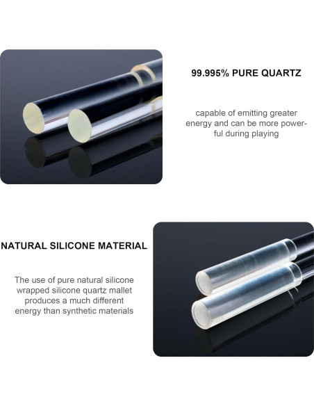 Martillo de Canto de Cuarzo TOPFUND 20.32 cm Silicona Dureza Media