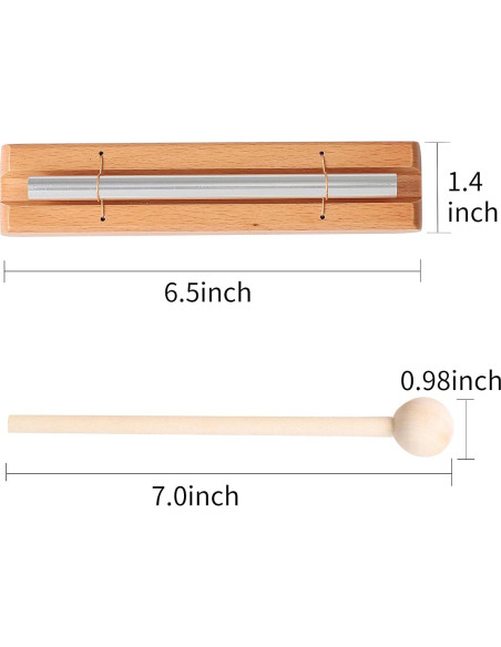 Campana de Percusión Musfunny 5-8" Aluminio y Madera para Meditación
