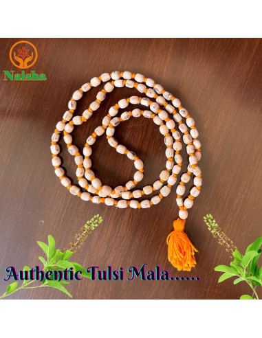 Paquete de 3 Malas de Oración NAISHA: Tulsi, Kamal Gatta y Vaijanti