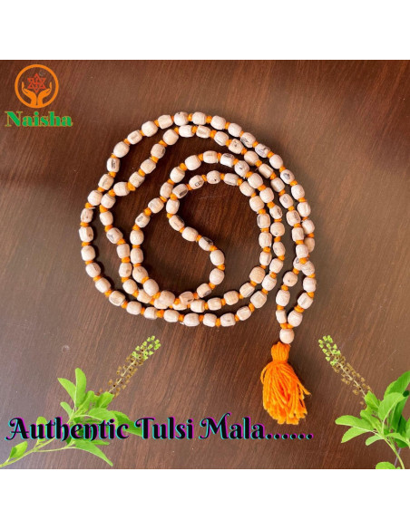 Paquete de 3 Malas de Oración NAISHA: Tulsi, Kamal Gatta y Vaijanti