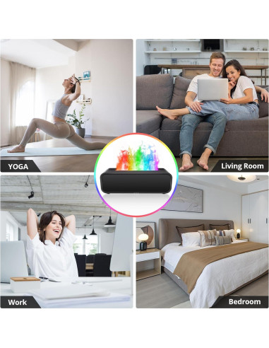 Difusor de Aceite Esencial SENMUL A4 250ml con Efecto Llama