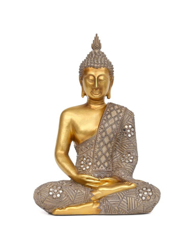 Estatua de Buda Dorada 33 cm - Decoración Zen para Hogar
