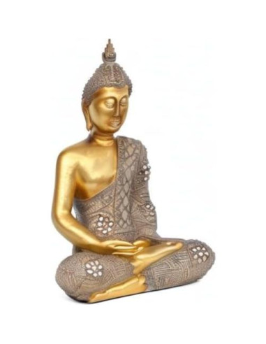 Estatua de Buda Dorada 33 cm - Decoración Zen para Hogar