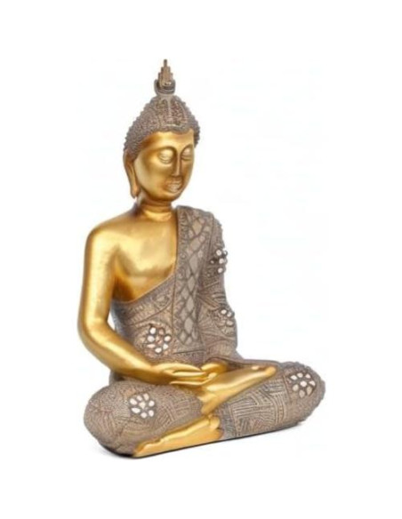 Estatua de Buda Dorada 33 cm - Decoración Zen para Hogar