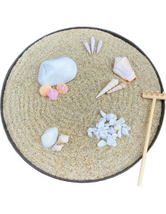 Kit de Jardín Zen Mini de Escritorio Genérico - Bandeja 26.67 cm 2