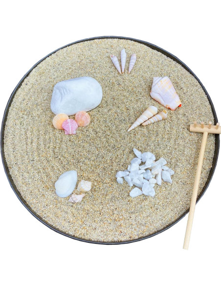 Kit de Jardín Zen Mini de Escritorio Genérico - Bandeja 26.67 cm