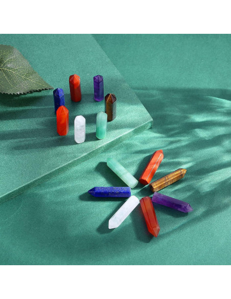 Set de 7 Varitas de Cristales Chakra QINJIEJIE - Amatista y Más