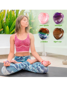 Set 4 Piedras de Preocupación Corazón Roowest - Cristales para Ansiedad 2