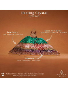 Pirámide de Cristal de Sanación Karma Pledge 7.5cm 2