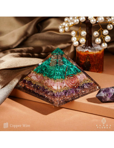 Pirámide de Cristal de Sanación Karma Pledge 7.5cm