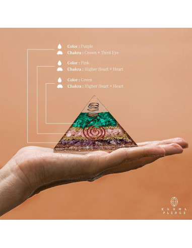 Pirámide de Cristal de Sanación Karma Pledge 7.5cm