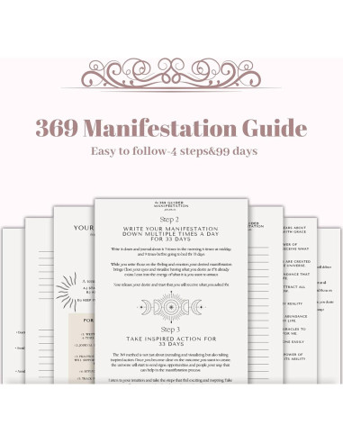 Diario de Manifestación Guiada 369 YOBRO A5 Blanco 99 Días