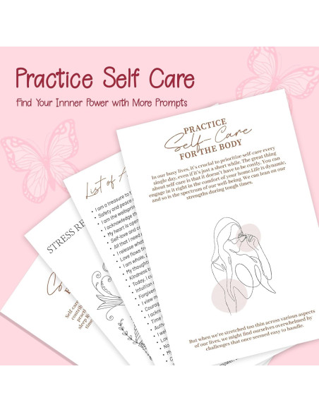 Diario de Cuidado Personal YOBRO Floral 20 Semanas de Gratitud