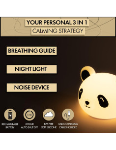 Presencia El Panda Meditador 3 en 1 - Luz Nocturna y Ruido 2