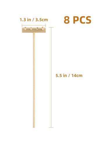 Set de 8 Mini Rastrillos Zen MAGICLULU para Meditación 14x3.5cm