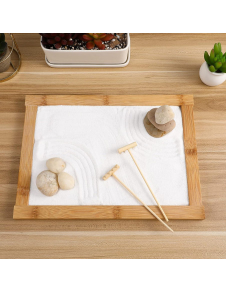 Set de 8 Mini Rastrillos Zen MAGICLULU para Meditación 14x3.5cm