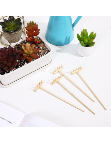 Set de 8 Mini Rastrillos Zen MAGICLULU para Meditación 14x3.5cm