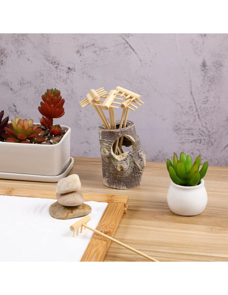 Set de 8 Mini Rastrillos Zen MAGICLULU para Meditación 14x3.5cm