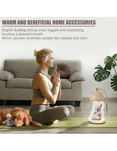 Estatua Bulldog Buda Meditador Umisun - Decoración Zen 15cm