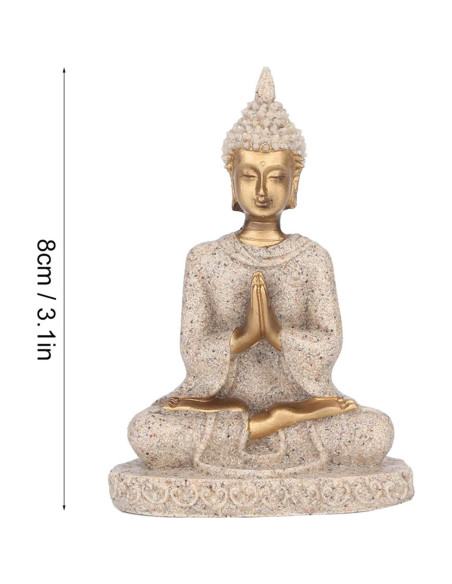 Estatua de Buda AUNMAS 8cm Meditación Zen Artesanía Decorativa