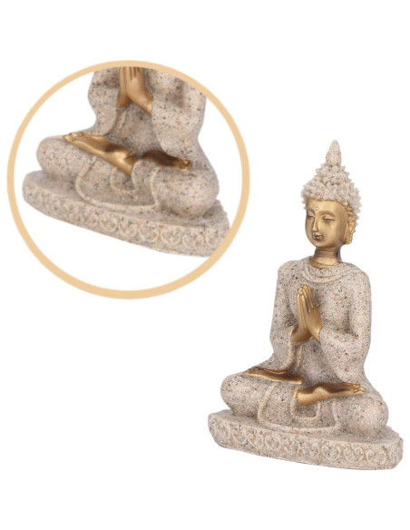 Estatua de Buda AUNMAS 8cm Meditación Zen Artesanía Decorativa