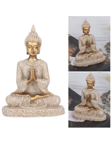 Estatua de Buda AUNMAS 8cm Meditación Zen Artesanía Decorativa