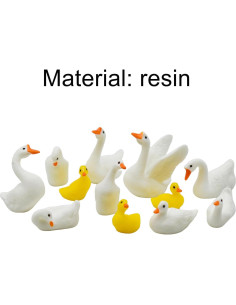 12 Figuras de Pato Miniatura de Resina Pinenjoy 2-4cm 2