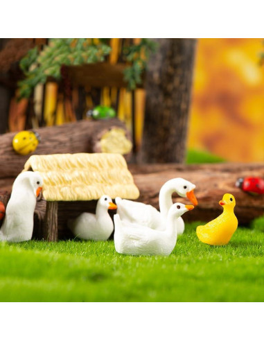 12 Figuras de Pato Miniatura de Resina Pinenjoy 2-4cm