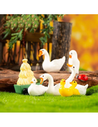12 Figuras de Pato Miniatura de Resina Pinenjoy 2-4cm