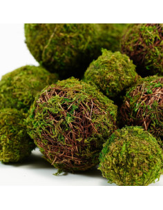 Conjunto de 18 Bolas de Musgo Decorativas BYHER - Verde 2