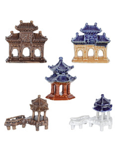 Estatuas Miniatura de Pagoda YARDWE 5 Piezas Jardín Zen