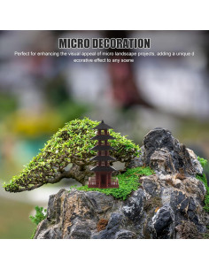 Estatua de Torre Milisten Feng Shui 9x4.8cm Decoración Zen 2