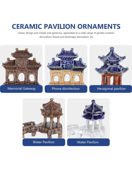 Estatuas Miniatura de Pagoda YARDWE 5 Piezas Jardín Zen