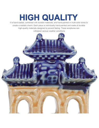 Estatuas Miniatura de Pagoda YARDWE 5 Piezas Jardín Zen