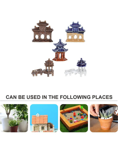Estatuas Miniatura de Pagoda YARDWE 5 Piezas Jardín Zen