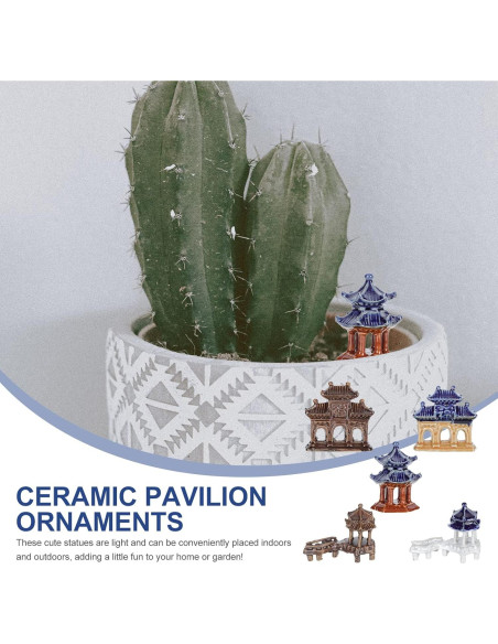 Estatuas Miniatura de Pagoda YARDWE 5 Piezas Jardín Zen